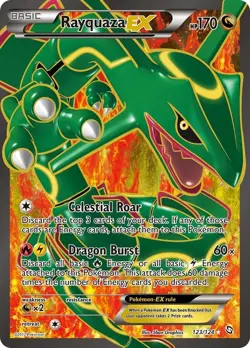 Pokemon TCG Rayquaza EX Full Art 123/124 Holo Ultra Rare XY Roaring Skies NM - Image 1