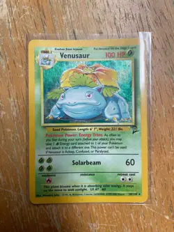 Venusaur 018/130 Base Set 2 Holo Swirl Unlimited Pokemon TCG 1999-2000 WOTC - Image 2