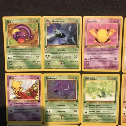 Vtg Pokemon TCG 28 Card Lot 1st Ed. French- Fossil Jungle Rocket Un/Common WOTC - Image 3