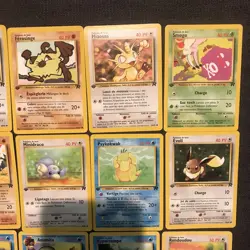 Vtg Pokemon TCG 28 Card Lot 1st Ed. French- Fossil Jungle Rocket Un/Common WOTC - Image 4