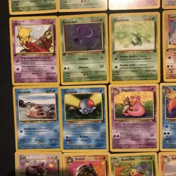 Vtg Pokemon TCG 28 Card Lot 1st Ed. French- Fossil Jungle Rocket Un/Common WOTC - Image 5