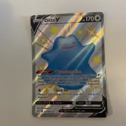 Ditto V SV118/SV122 Shining Fates Ultra Rare Full Art Pokemon Card NM - Image 1