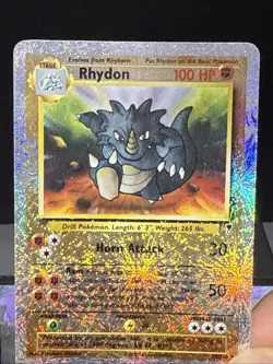 Pokemon Card Rhydon 35/110 Legendary Collection Reverse Holo Rare WOTC LP - Image 2