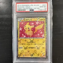 Pokemon Pikachu Shiny Collection PSA 10 1st Edition Holo Trading Card 007/020 - Image 1