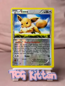 Eevee 80/111 Card 'B' Reverse Holo XY: Furious Fists LP TCGKITTEN - Image 1