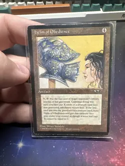 MTG Helm of Obedience, Heavy Play, English Alliances - Image 1