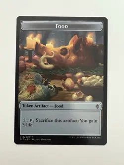 Dwarf / Food Token Foil MTG Magic the Gathering Card NM Near Mint ELD - Image 2