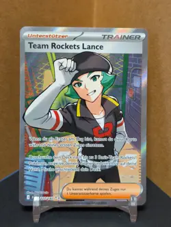 Pokemon Team Rockets Lance Full Art | Deutsch 227/182 Ewige Rivalen | Near Mint - Image 1