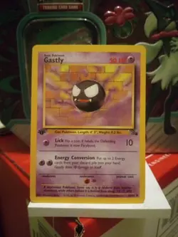 Gastly First Edition Base Set 33/62 Pokemon LP - Image 2