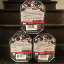 Pokemon TCG Paldean Fates Set of 3 Tins Brand New & Sealed - Image 2