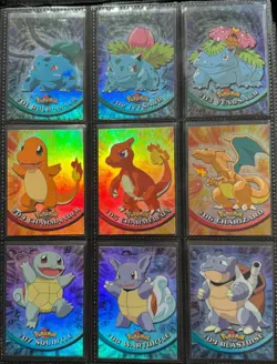 Pokemon TOPPS Series 1 - Complete BLUE logo - RAINBOW set 90/90 - Excellent - Image 1