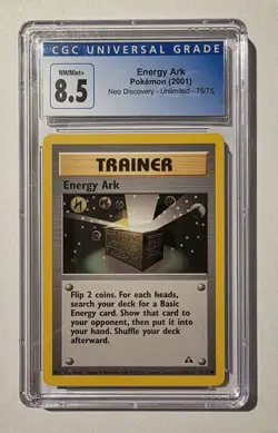 Vintage 2001 Pokemon Neo Discovery 1st Edition Energy Ark 75/75 CGC 8.5 - Image 1
