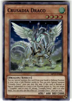 Crusadia Draco MP19-EN080 2019- Super Rare NM Yugioh! 1st Edition Yugioh - Image 1