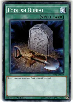 Yugioh! LP Foolish Burial - SR02-EN029 - Common - 1st Edition Lightly Played, En - Image 1