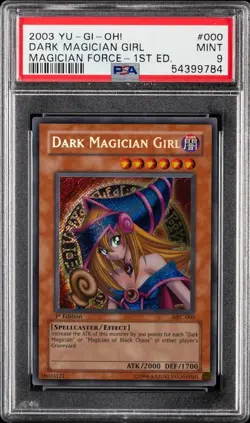 💎 PSA 9 Yugioh Dark Magician Girl 1st Ed MFC-000 Vintage lob bgs💎 - Image 1