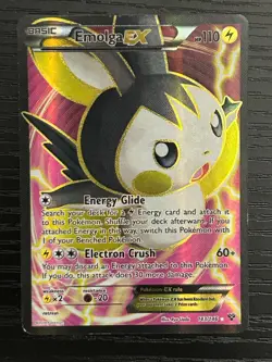 Emolga EX 143/146 XY Full Art Ultra Rare Holo Pokemon Card MP - Image 1