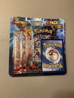 Pokemon TCG Lightning Set 4 Booster Packs 1 Bonus Card Surging Sparks Pack New 97712544540 - Image 1