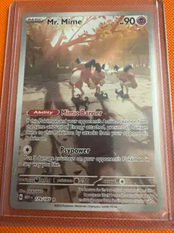 Pokemon TCG English Mr. Mime Holo Card 179/165 NM Scarlet & Violet 151 Series - Image 1