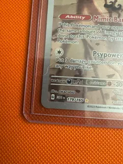 Pokemon TCG English Mr. Mime Holo Card 179/165 NM Scarlet & Violet 151 Series - Image 5