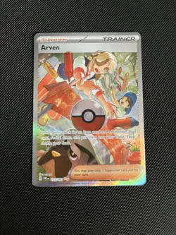 Pokemon TCG Arven 235/091 Special Illustration Rare Sir Paldean Fates Holo Card - Image 1