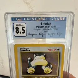 Snorlax Jungle Unlimited 1999 Pokemon Card CGC 8.5 Holo Nm Mint - Image 2