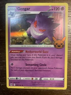 Gengar 066/196 Holo Rare Trick or Trade 2023 NM Pokemon TCG Card - Image 2