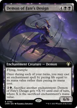 MTG - Demon of Fate's Design - Extended Art - Commander Masters - Magic - Image 1
