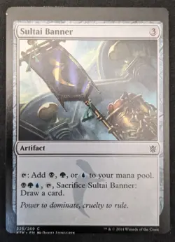Sultai Banner - MTG Magic the Gathering - Khans of Tarkir - Misprint Front Shift - Image 1