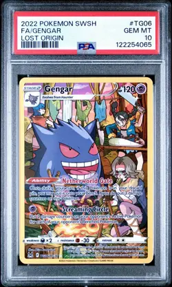 2022 POKEMON SWORD & SHIELD LOST ORIGIN #TG06 FULL ART/GENGAR PSA 10 - Image 1