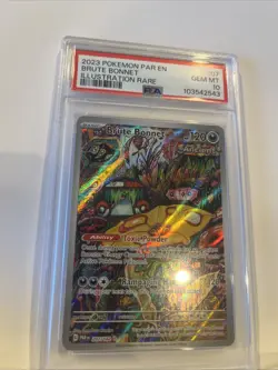 2023 POKEMON PARADOX RIFT ILLUSTRATION RARE #207 BRUTE BONNET PSA 10 (low Pop) - Image 4