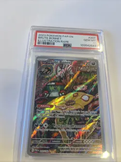 2023 POKEMON PARADOX RIFT ILLUSTRATION RARE #207 BRUTE BONNET PSA 10 (low Pop) - Image 5