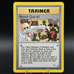 Blaine's Quiz #1 - 97/132 Rare Gym Heroes non-holo Trainer Pokemon NM 💎 - Image 1