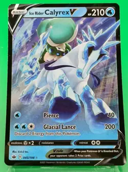 Ice Rider Calyrex V 045/198: Pokemon TCG Chilling Reign Full Art - Image 1