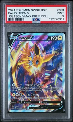 JOLTEON V SWSH183 PSA 9 PREMIUM COLLECTION BLACK STAR PROMO SIR ENGLISH - Image 1