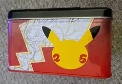 **OPENED READ - Pokemon TCG 25th Anniversary Celebrations Collector's Chest Tin - Image 5