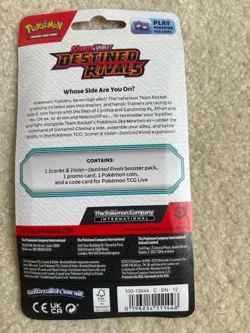 New Pokemon TCG: Scarlet & Violet Destined Rivals Checklane Blister - Eevee - Image 2