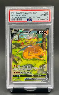 PSA 10 Charizard V #260 SWSH260 Full Art Promo Pokemon UPC Ultra Premium Coll. - Image 1