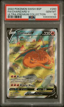 PSA 10 Charizard V #260 SWSH260 Full Art Promo Pokemon UPC Ultra Premium Coll. - Image 3