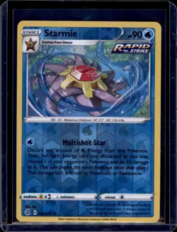 Starmie SWSH08: Fusion Strike Pokemon #053/264 Reverse Holo NM+ - Image 1