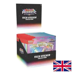 Pokemon Prismatic Evolutions SV8.5 Tech Sticker Display Case NEW SEALED ENGLISH - Image 1