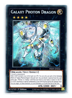 Galaxy Photon Dragon - PHHY-EN044 - Secret Rare - 1st Edition - Yugioh - Image 1