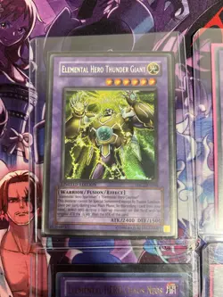 Yu-Gi-Oh Elemental Hero Lot Thunder Giant 2x Tempest, Shining Flare Wingman LP - Image 2