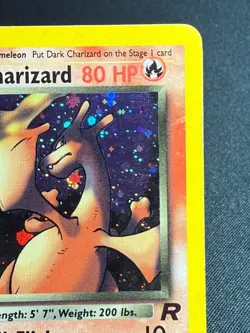 Dark Charizard Holo Pokemon Card Unlimited Team Rocket 4/82 Raw LP - Image 4