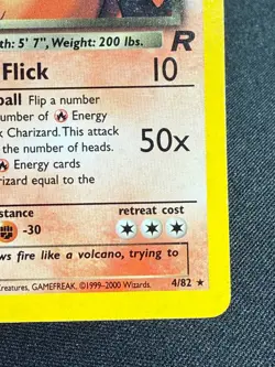 Dark Charizard Holo Pokemon Card Unlimited Team Rocket 4/82 Raw LP - Image 5