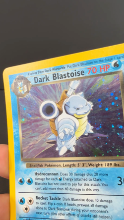 Dark Blastoise Holo Pokemon Card Unlimited Team Rocket 3/82 Ungraded Raw LP - Image 2