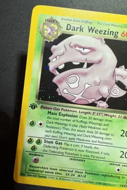 Dark Weezing Swirl Holo Pokemon Card 1st Edition Team Rocket 14/82 Pack Fresh NM - Image 3
