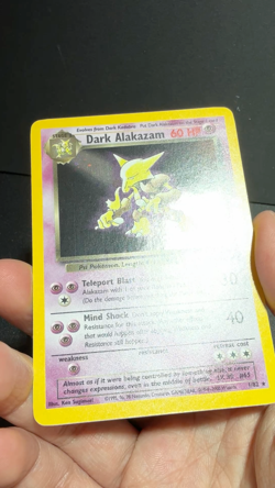 Dark Alakazam Holo Pokemon Card Unlimited Team Rocket 1/82 Ungraded Raw LP+ - Image 2