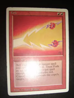 MTG Magic The Gathering Revised Fork Card - Image 1