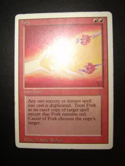 MTG Magic The Gathering Revised Fork Card - Image 2