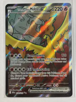 Team Rocket's Moltres ex 208/182 - Destined Rivals Ultra Rare Holo Pokemon Card - Image 1